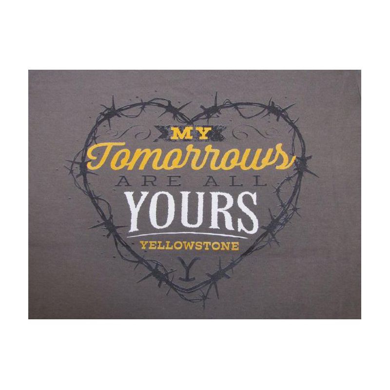 Yellowstone My Tomorrows are All Yours Men's Charcoal T-shirt, 2 of 4