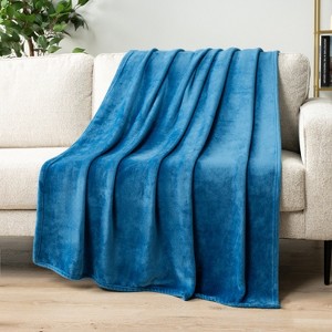 PAVILIA Luxury Fleece Blanket Throw for Bed, Soft Lightweight Plush Flannel Blanket for Sofa Couch - 1 of 4