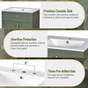Mshliw Compact 24" Freestanding Bathroom Cabinet with Ceramic Basin, Soft-Close Hinges, Storage Drawers & Door Racks - 2 of 4