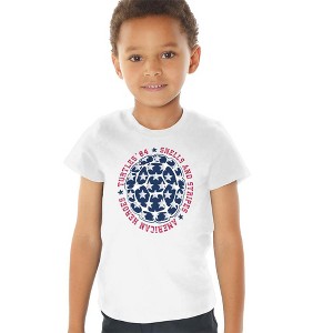 Teenage Mutant Ninja Turtles 4Th Of July Shells And Stripes Kids T Shirt For Toddlers, White - 1 of 4