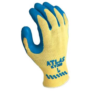 Atlas Unisex Indoor/Outdoor Coated Work Gloves Blue/Yellow L 1 pair