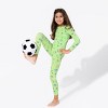 Bellabu Bear Kids Soccer Bamboo Kids Pajamas - 3 of 4
