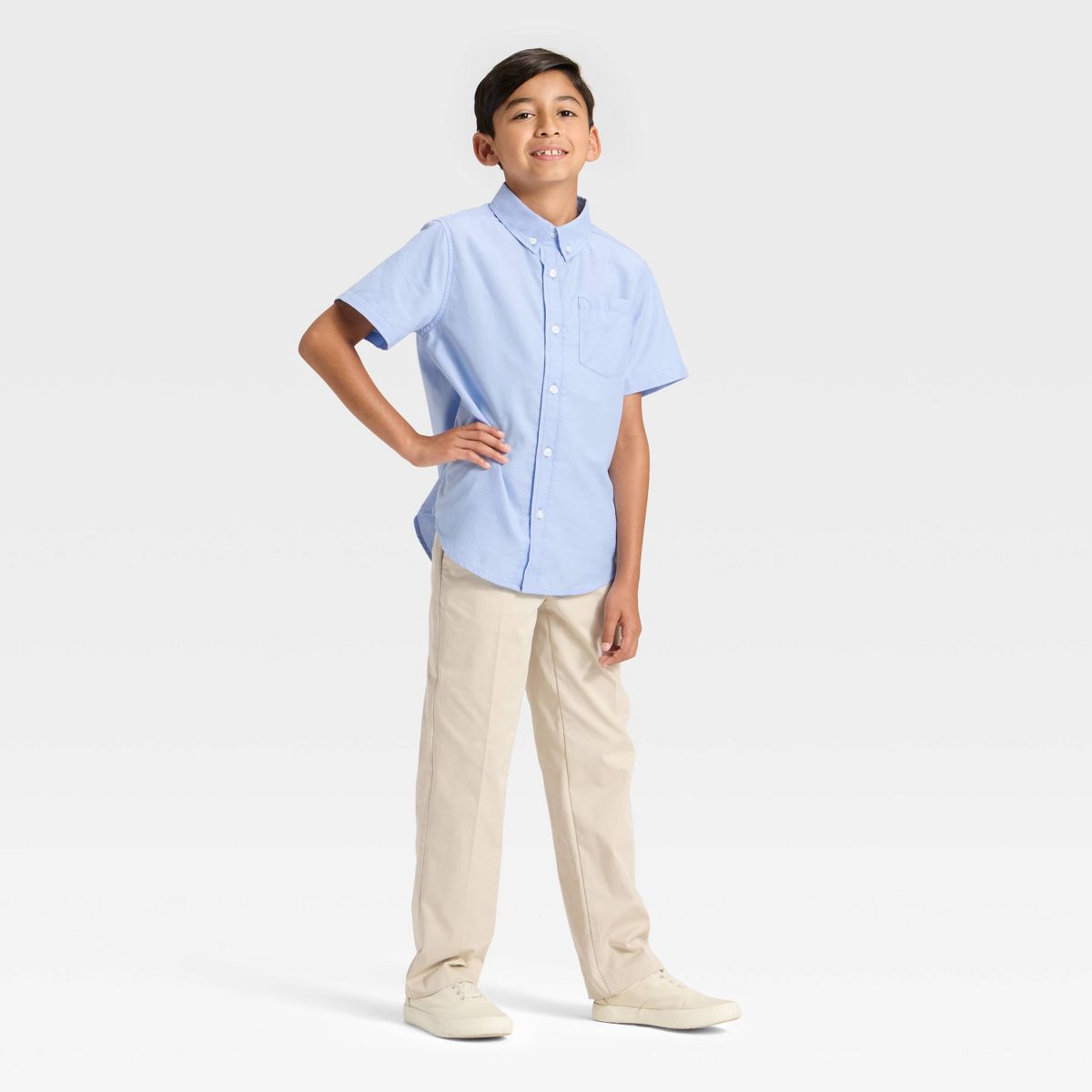 Boys' Short Sleeve Button-Down Shirt - Cat & Jack™ - thumbnail 3
