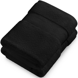 Soft Absorbent Luxury Cotton Bath Towel 30x56 -  2 Pack - 1 of 4