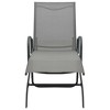 vidaXL Sun Loungers 2 pcs with Table Textilene and Steel - 3 of 4