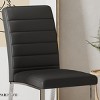 INFURNIC Dining Chairs 2-Pack PU Leather Office and Dining Chairs with High-Density Foam and Sturdy Iron Legs, Black, 21.5"*17.2"*35.7" - 4 of 4