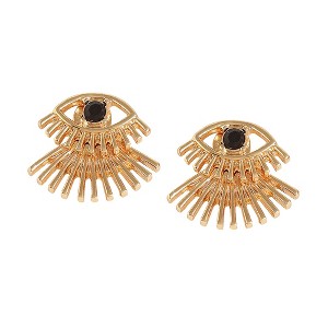 SOHI Women's Gold  Eye Stud Earrings - 1 of 3