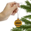 Towson University TU Stripes Mini Small Tiny Wood Christmas Tree Holiday Ornament - 2 of 4
