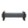 Ridstar 58.66 in. W Modern Rectangle Ottoman with Wood Frame For Entryway & Living Room-Gray - 3 of 4
