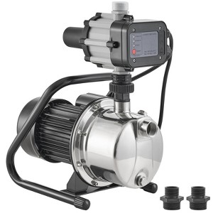 VEVOR Shallow Well Pump, 1HP 115V, 1200 GPH 145 ft Head, Portable Stainless Steel Sprinkler Booster Jet Pumps with Automatic Controller - 1 of 4