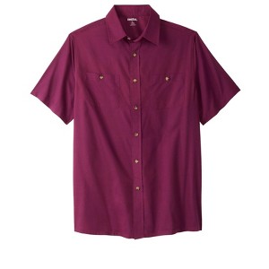 KingSize Short-Sleeve Pocket Sport Shirt - 1 of 4