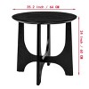 36" Round Coffee Table, Premium Birch Veneer Coffee Table, Dining Table Farmhouse, Elegant Design Table-Cuddlewood - 4 of 4