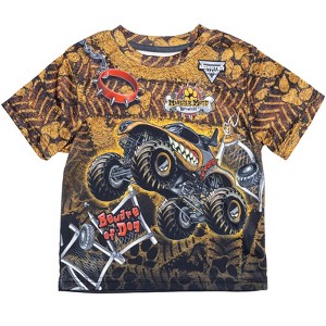 Monster Jam Grave Digger El Toro Loco Megalodon Truck T-Shirt Little Kid to Big Kid - 1 of 4