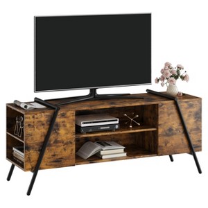 TV Stand for 55 Inch TV, Modern Entertainment Center with Open Adjustable Shelf, Cable Holes, TV Console Table - 1 of 4