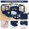 GOTGELIF 50"x50" 4-Panel Baby Playpen Spacious & Secure Portable Playard - 2 of 4