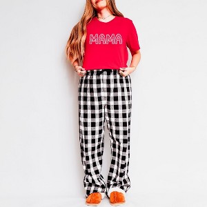 Simply Sage Market Women's Mama Leopard Hearts Pajama Set - 1 of 4