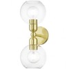 Livex Lighting Downtown 2 - Light Vanity in  Satin Brass - 4 of 4