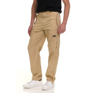 Canada Weather Gear Men’s Wide Leg Cargo Stretch Pants – Lightweight Utility Trousers with Drawstring Hem & Multi-Pockets - 1 of 4