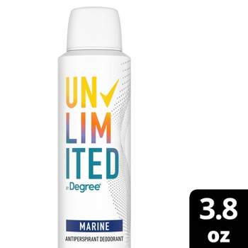 Degree Unlimited 96-Hour Antiperspirant & Deodorant Dry Spray - Marine - Fresh/Earthy/Ocean Scent- 3.8oz
