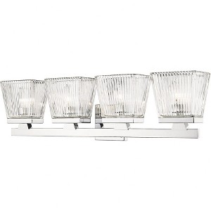 Astor 4-Bulb Glass Vanity Light Fixture - Modern Design for Bathroom, Dimmable, Damp Rated - 1 of 4