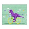 Trademark Fine Art Raissa Oltmanns Dino Racer Wood Slat Art - 3 of 4