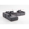 Resenkos Modular Sofa Set, Flexible Sectional Couch, Perfect for Living Room, Space-Saving & Comfortable, Corduroy, Beige - 2 of 4