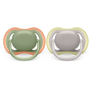 Avent Phillips Ultra Air Pacifier 6-18 Months - Green/Gray - 2pk - 1 of 4