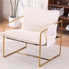 Ridstar Modern Accent Chair and Armchairs with Upholstered For Living Room-Beige - 3 of 4