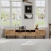 Mid Century TV Stand for TVs up to 85'',Media Console Table with 2 Drawers,Entertainment Center with Storage-The Pop Home - 3 of 4