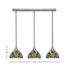 Toltec Lighting Any 3 - Light Chandelier in  Brushed Nickel with 7" Kaleidoscope Art Glass Shade - 2 of 2