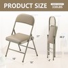 SUGIFT Set of 6 Folding Chairs Metal Frame with Padded Seats - image 2 of 4