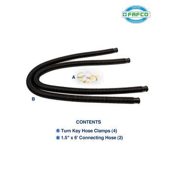 FAFCO Durable and Heatproof Connecting Hoses and Turn Key Hose Clamps Ideal for In-Ground Swimming Pool Solar Heating Systems