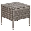 vidaXL 3 Piece Bistro Set Poly Rattan Gray - 3 of 4