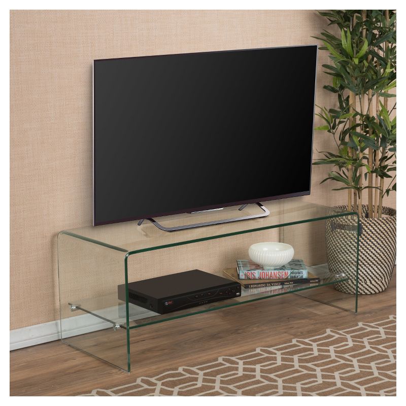 Ramona Console with Shelf TV Stand for TVs up to 44&#34; Clear - Christopher Knight Home, 3 of 6