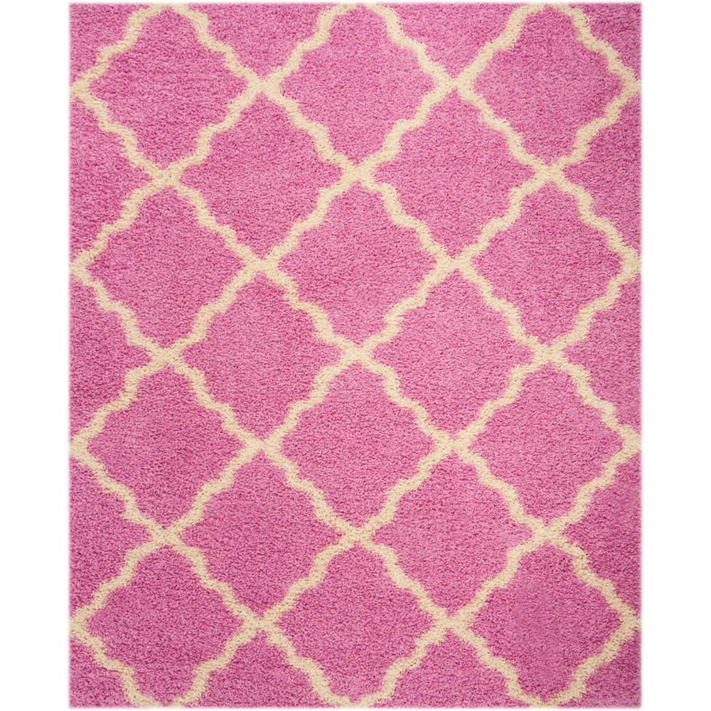 8'x10' Quatrefoil Design Loomed Area Rug Pink/Ivory - Safavieh