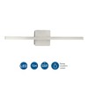 Progress Lighting Phase 5 1-Light Linear Vanity Light, Brushed Nickel, Acrylic Lens - 2 of 3