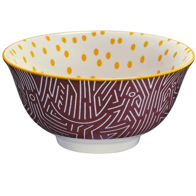 Cilio "Lines" Porcelain Bowl, 17 fl. oz., 6" dia., Set of 6