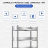 Stainless Steel Shelves,16x31x53 in Storage Shelf 4-Tier Heavy Duty Storage Rack - 3 of 4