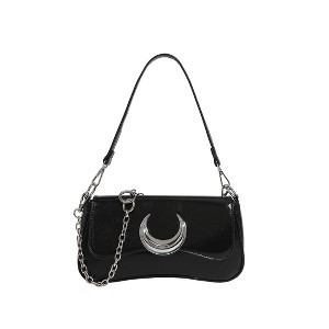 Multi-Ways Moon Purse 90s Y2k Crossbody Crescent Handbag Double Straps Satchel Shoulder bag - 1 of 4