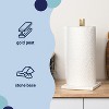 happimess Avery Modern Classic Metal with Non Slip Weighted Marble Base Paper Towel Holder - 3 of 4