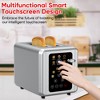 WHALL 2 Slice Toaster, Touchscreen Dual Independent Control Panel, Smart Bread Toaster, Stainless Steel Toaster, Extra Wide Slots Toaster With Bagel - image 3 of 4