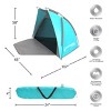 Leisure Sports Lightweight Pop-Up Beach Tent Sun Shelter - Turquoise - 4 of 4