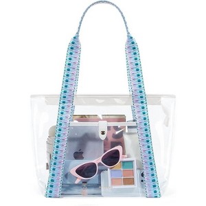 Clear Tote Bag for Women Clear Bag for Stadium Events with Zipper for Sports Events, Concerts, Work, Beach - 1 of 4