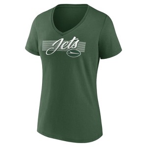 NFL New York Jets Women's Short Sleeve V-Neck T-Shirt - 1 of 3
