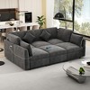 GlasFlength Sectional Sofas,Luxurious and Plush, Gray Sectional Sofa, Features a Chaise Lounge for Extra Comfort,Black,85.4"*62.2"*33" - 2 of 4