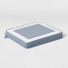 Thick Border Outdoor Folding Chair Seat Cushion Slate Blue/Cream - Threshold™ designed with Studio McGee - 3 of 4