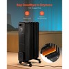SUGIFT  Electric Oil Filled Radiator, 1500W Radiant Space Heater with Dual U-shaped Heating Tubes for Indoor,Black - 4 of 4