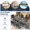 Hyleory HDPE Outdoor Dining Set, 7-Piece Patio Table and Chairs Set, Weather-Resistant Dining Furniture for Garden, Deck, or Patio - 3 of 4