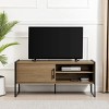 GlasFlength TV Stands and Consoles TV Stand Contemporary Minimalist Metal Frame TV Stand Coastal Oak for Living Room, Beige, 52"*20"*6" - 2 of 4