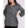 Women's Long Sleeve Empire Waist Keyhole Woven Blouse | Motherhood Maternity - 3 of 4